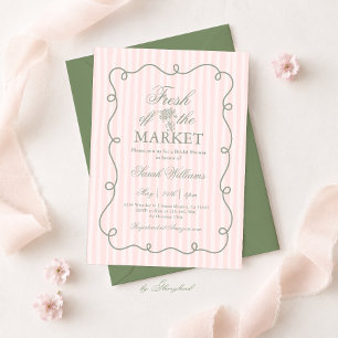 Fresh Off the Market Bridal Shower Invitation
