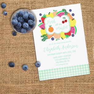 Fresh Off The Market Bridal Shower Invitation
