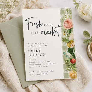 Fresh Off The Market Bridal Shower Invitation