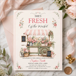 Fresh Off the Market Bridal Shower Invitation
