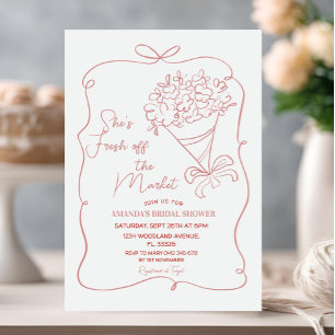 Fresh Off the Market Bridal Shower Invitation