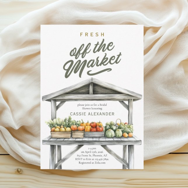 Fresh Off the Market Bridal Shower  Invitation (Creator Uploaded)