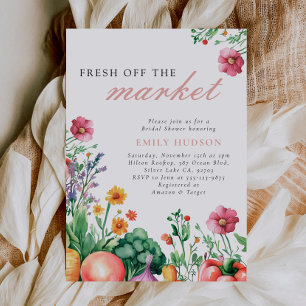 Fresh Off The Market Bridal Shower Invitation