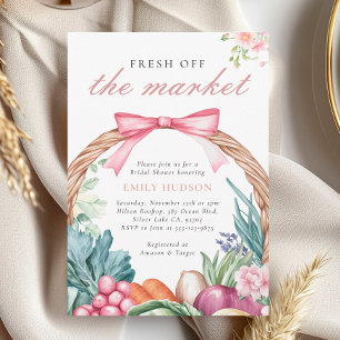 Fresh Off The Market Bridal Shower Invitation