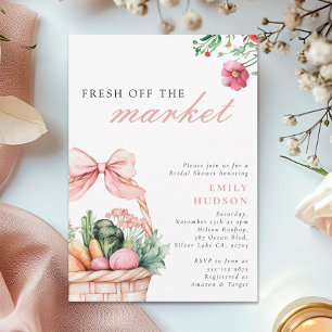 Fresh Off The Market Bridal Shower Invitation
