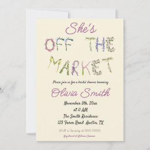 Fresh off the Market - Bridal Shower  Invitation