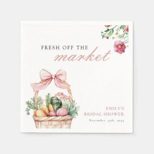 Fresh Off The Market Bridal Shower Napkin