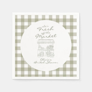 Fresh off the Market Bridal Shower Napkin