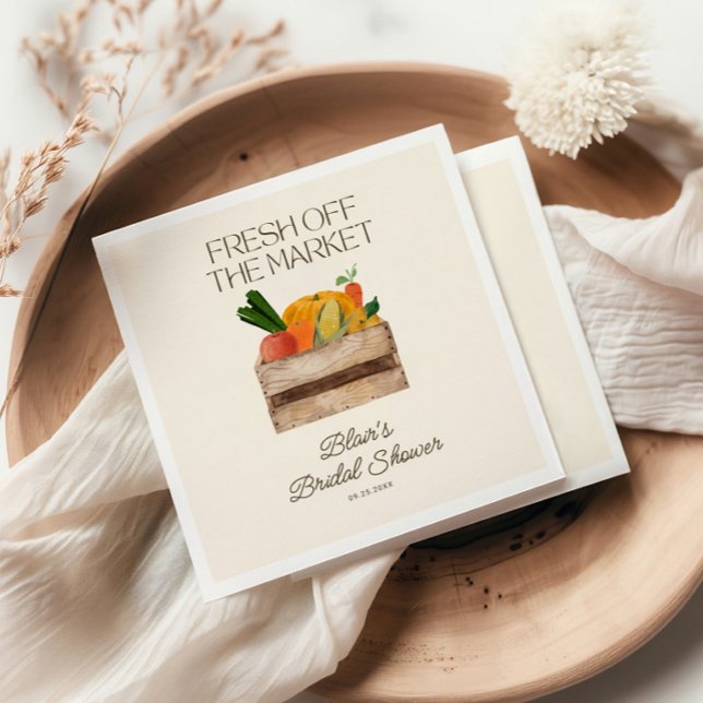 Fresh Off The Market Bridal Shower Napkin (Creator Uploaded)