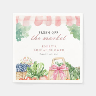 Fresh Off The Market Bridal Shower Napkin