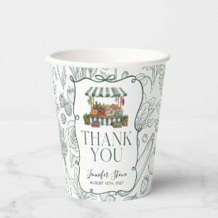 Fresh Off The Market Bridal Shower Paper Cups