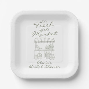 Fresh off the Market Bridal Shower Paper Plate