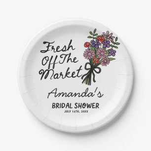 Fresh Off The Market Bridal Shower Paper Plate
