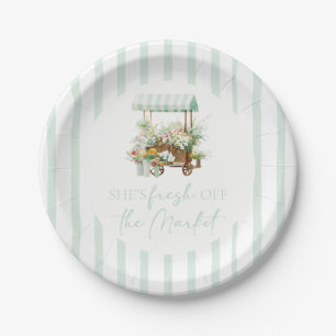 Fresh off the Market Bridal Shower Paper Plate