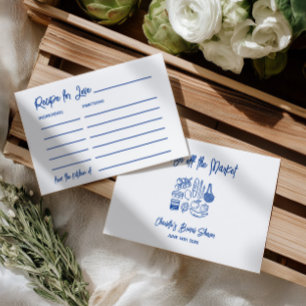 Fresh Off The Market Bridal Shower Recipe Advice Enclosure Card