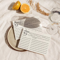 Fresh Off The Market Bridal Shower Recipe Card