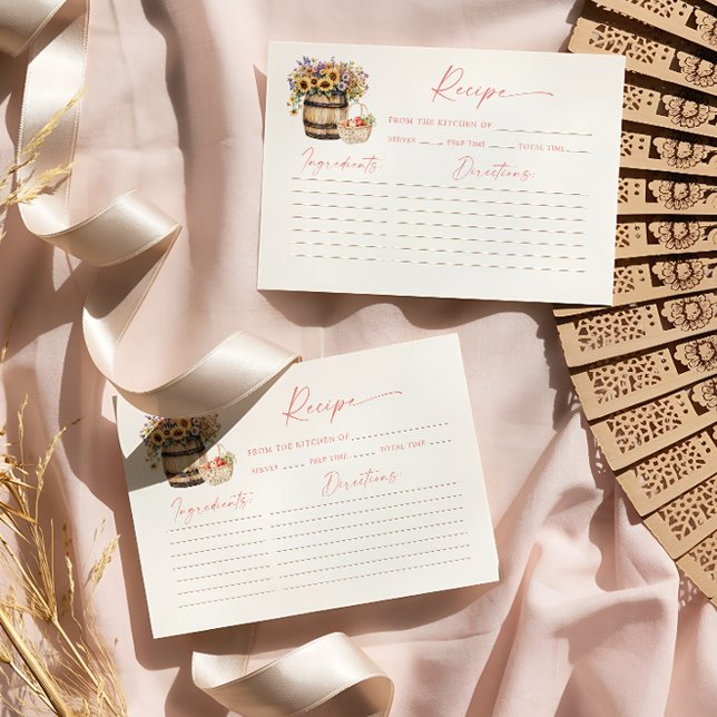 Fresh Off The Market Bridal Shower Recipe Card (Creator Uploaded)