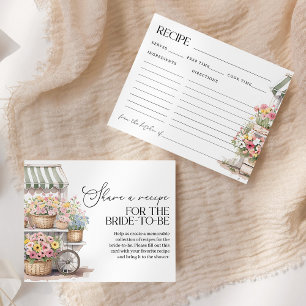 Fresh Off The Market Bridal Shower  Recipe Card