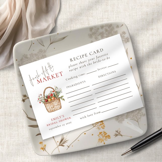 Fresh Off The Market Bridal Shower Recipe Card (Creator Uploaded)