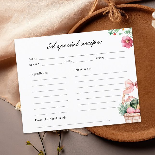 Fresh Off The Market Bridal Shower Recipe Card (Creator Uploaded)