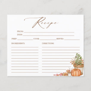 Fresh Off The Market Bridal Shower Recipe Cards
