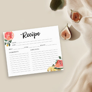 Fresh Off The Market Bridal Shower Recipe Cards