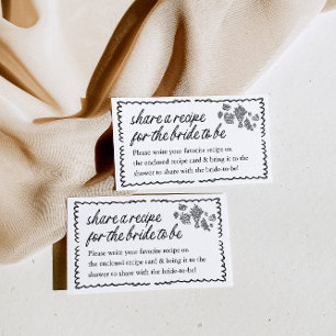 Fresh Off The Market Bridal Shower Recipe Request Enclosure Card