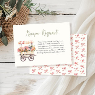 Fresh off the Market Bridal Shower Recipe Request Enclosure Card
