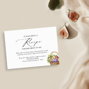 Fresh Off The Market Bridal Shower Recipe Request  Invitation