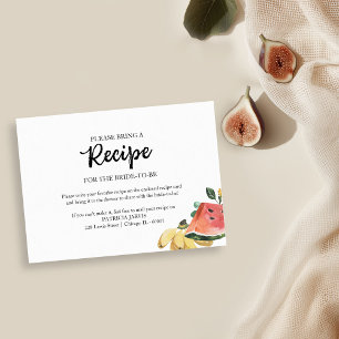 Fresh Off The Market Bridal Shower Recipe Request  Invitation