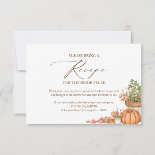 Fresh Off The Market Bridal Shower Recipe Request Invitation