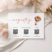 Fresh off the Market Bridal Shower Registry Card