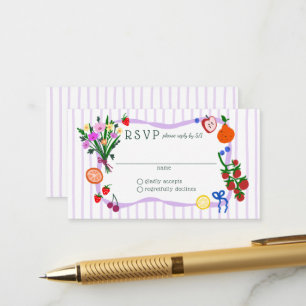 FRESH OFF THE MARKET Bridal Shower Reply RSVP Enclosure Card
