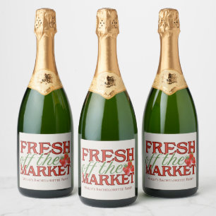 Fresh Off the Market Bridal Shower Sparkling Wine Label