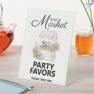 Fresh Off The Market Bridal Shower Tabletop Sign