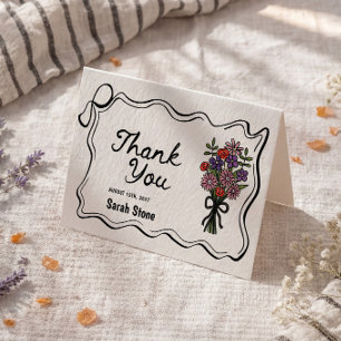 Fresh Off The Market Bridal Shower Thank You Card