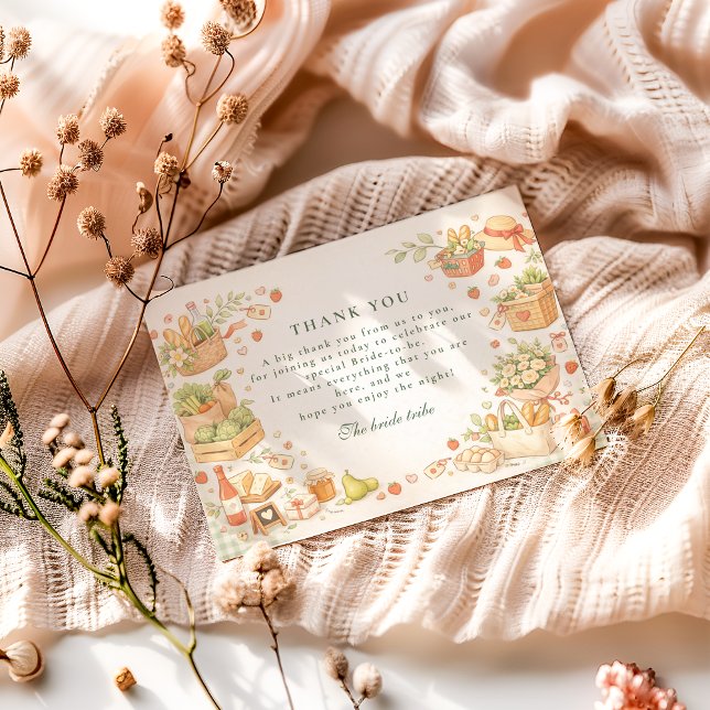 Fresh Off The Market Bridal Shower Thank You Card (Creator Uploaded)