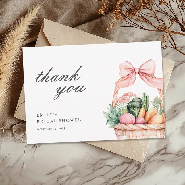Fresh Off The Market Bridal Shower Thank You Card (Creator Uploaded)