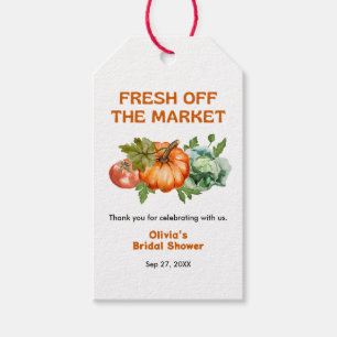 Fresh Off The Market Bridal Shower Thank You Gift Tags
