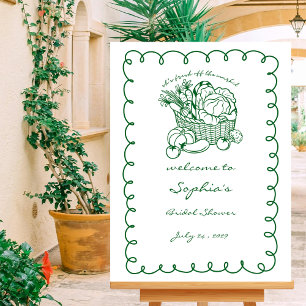 Fresh Off The Market Bridal Shower Welcome  Poster