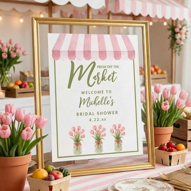 Fresh Off The Market Bridal Shower Welcome Sign (Creator Uploaded)