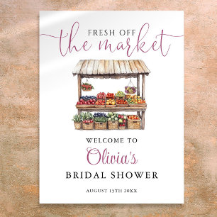 Fresh Off The Market Bridal Shower Welcome Sign