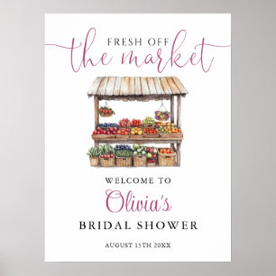 Fresh Off The Market Bridal Shower Welcome Sign
