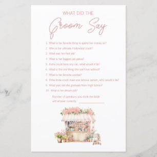 Fresh Off the Market Bridal Shower What Groom Says