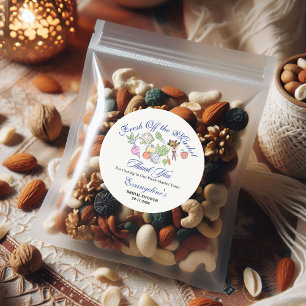 Fresh Off the Market Bridal Shower Whimsical  Classic Round Sticker