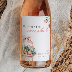 Fresh Off The Market Bridal Shower Wine Label