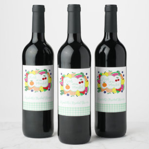 Fresh Off The Market Bridal Shower Wine Label