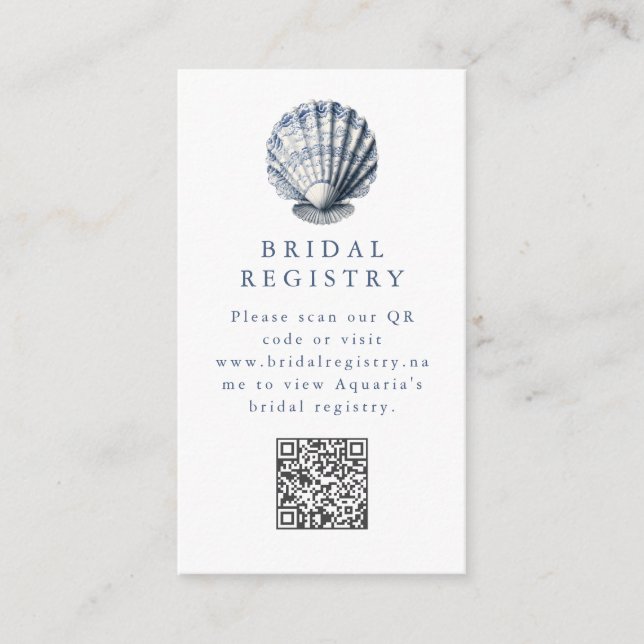Fresh off the Market - Coastal Market Bridal  Enclosure Card (Front)