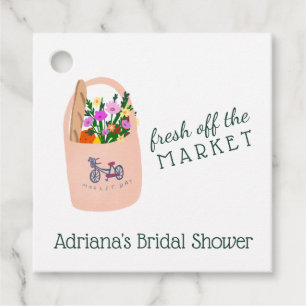 FRESH OFF THE MARKET Cute Custom Bridal Shower Favour Tags