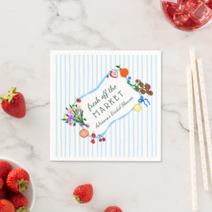 FRESH OFF THE MARKET Cute Custom Bridal Shower Napkin